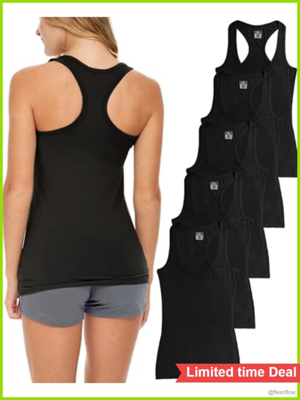 Cotton Stretch Racerback Tank Top Athletic Workout Yoga